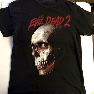 Evil Dead 2 T-shirt 80’s Horror Movie Tee Skull Retro 1980’s Bruce Campbell